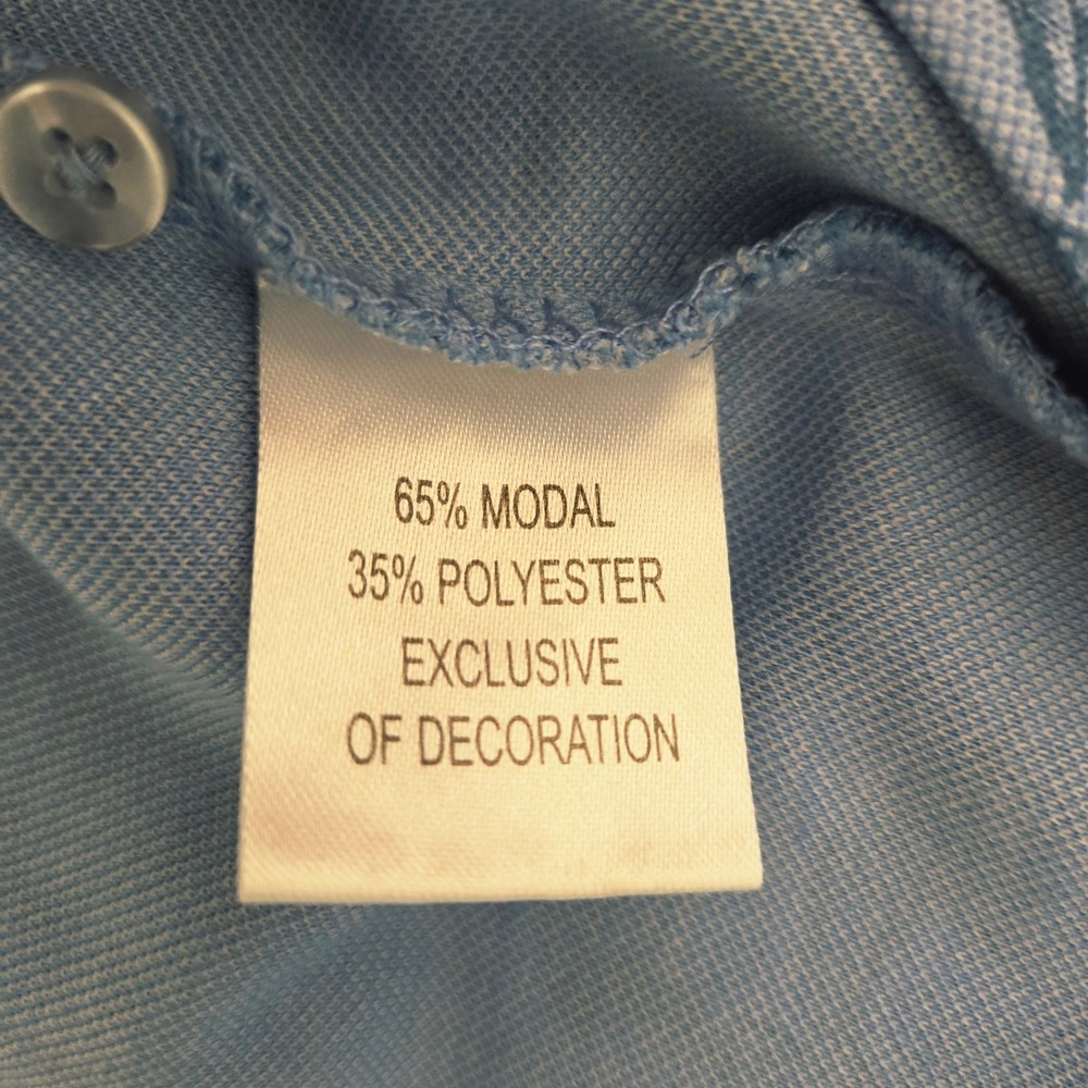 Tailorbyrd Polo Shirt Blue All Over Floral Hibiscus Print Mens XXL‎ - Picture 5 of 5